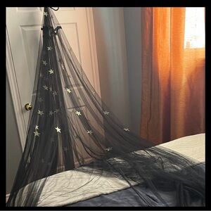 Black Starry Bed Canopy with glow in the dark stars